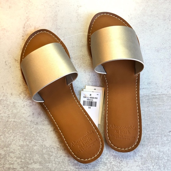 Abercrombie & Fitch Shoes - Abercrombie & Fitch Faux Leather Slide Sandals